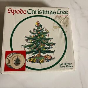 Spode Christmas Tree Dessert Plates
